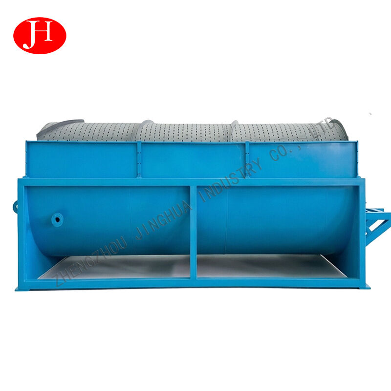 Stainless Steel Cassava Rotary Peeler Washing Machine 20t/h Sand Removal Integrated Cleaning Starch Processing Equipment