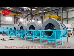 Starch processing supporting drum stone removal equipment