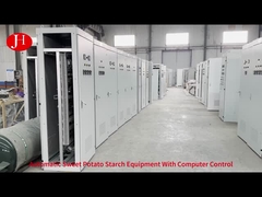 Customized Sweet Potato Flour Machinery with Stainless Steel Material and PLC Control